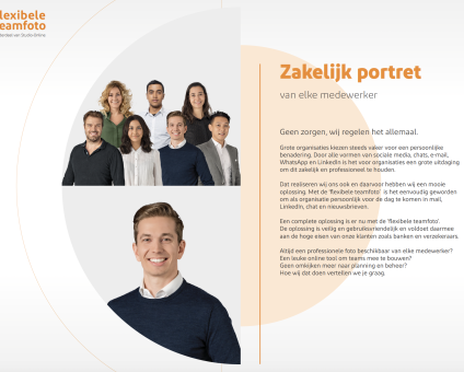 Flexibele Teamfoto Studio-Online Portretfoto Zakelijk